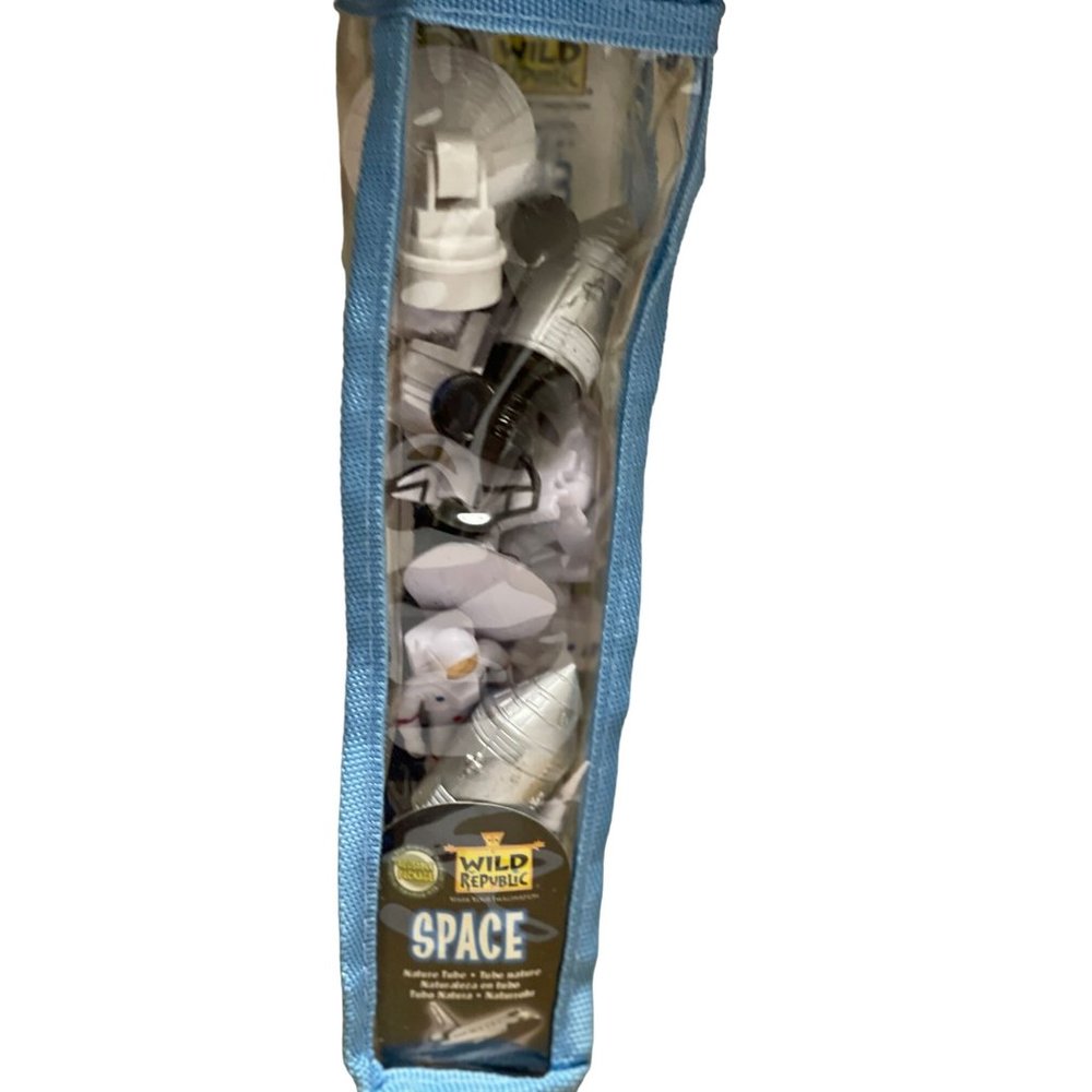 Wild Republic Nature Tubes Space & Astronauts Play Set Zipper Case #84238
